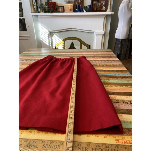 Vintage 60s Red Pencil Skirt 100% Virgin Wool Lined Women’s Size 10 Read / S - Picture 13 of 16